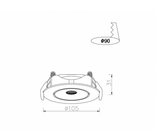 Встраиваемый светильник Arte Lamp Kaus A4762PL-1WH