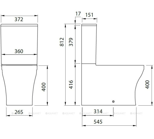 Чаша для унитаза напольного Allen Brau INFINITY 2 Rimless без сиденья 4.21012.20
