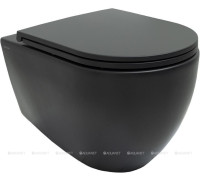 Унитаз подвесной Allen Brau Reality Rimless без сиденья 530x365 мм черный 4.32006.31