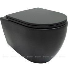 Унитаз подвесной Allen Brau Reality Rimless без сиденья 530x365 мм черный 4.32006.31