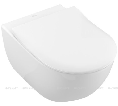Унитаз подвесной Villeroy & Boch Subway 2.0 370x560 мм CeramicPlus с сиденьем 5614R2R1