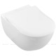 Унитаз подвесной Villeroy & Boch Subway 2.0 370x560 мм CeramicPlus с сиденьем 5614R2R1