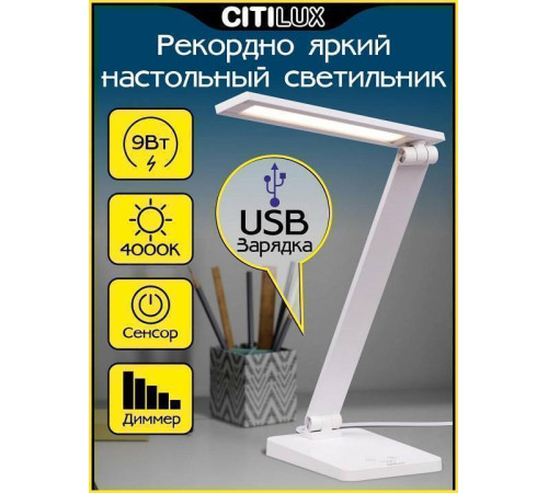 Настольная лампа офисная Citilux Ньютон CL803080