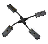 Токопровод X-образный центральный Denkirs SMART UNI TR2116-BK