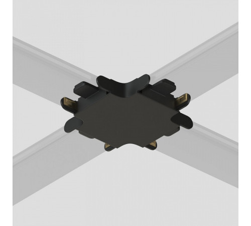 Соединитель X-образный для треков накладных Denkirs AIR BASE TR5234-BK