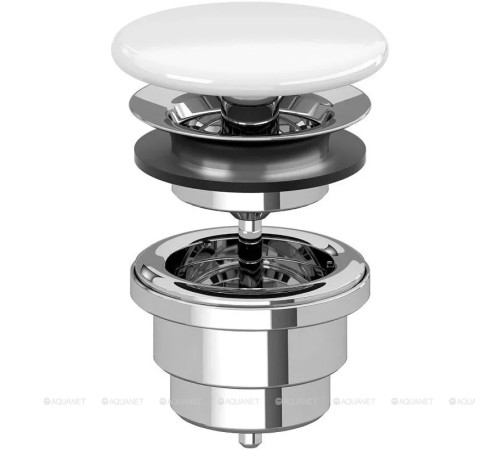 Донный клапан Villeroy & Boch незапираемый с решеткой белый 68350001