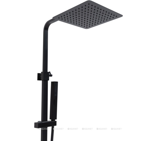 Душевая система Allen Brau INFINITY без смесителя верхний и ручной душ черный матовый 5.21031-31