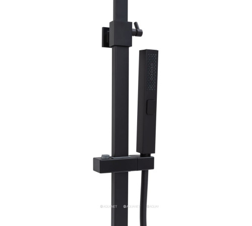 Душевая система Allen Brau INFINITY без смесителя верхний и ручной душ черный матовый 5.21031-31