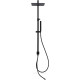 Душевая система Allen Brau INFINITY без смесителя верхний и ручной душ черный матовый 5.21031-31