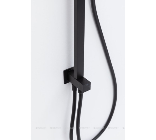 Душевая система Allen Brau INFINITY без смесителя верхний и ручной душ черный матовый 5.21031-31