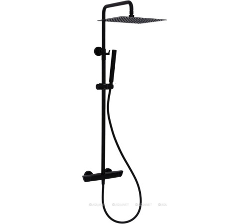 Душевая система Allen Brau INFINITY 4.0 с термостатом верхний душ 300 мм черный матовый 5.21032-31