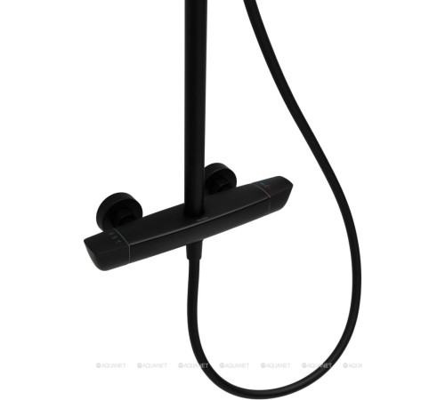 Душевая система Allen Brau INFINITY 4.0 с термостатом верхний душ 300 мм черный матовый 5.21032-31