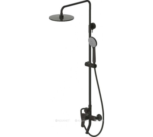 Душевая колонна со смесителем для ванны Bravat Rhein черный матовый F6429564BW-A-ENG