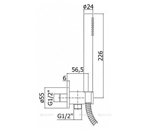Гигиенический душ Paffoni Tondo лейка с держателем и шлангом 1500 мм черный матовый ZDUP094NO