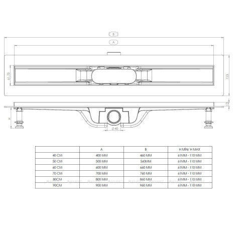Трап душевой Logan G10-650KP 650 мм G10-650KP