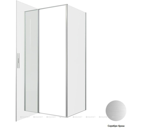 Душевое ограждение Allen Brau Priority 1000x900 мм 8 мм серебро браш 3.31029.BA/3.31044.BA