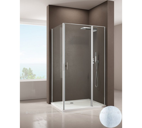 Душевое ограждение Allen Brau Priority 1600х800 мм 8 мм серебро браш 3.31038.BA/3.31041.BA