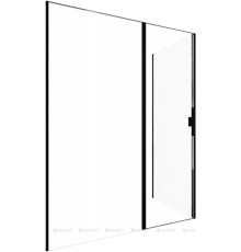 Душевое ограждение Allen Brau Priority 1600х800 мм 8 мм черный браш 3.31039.BBA/3.31042.BBA