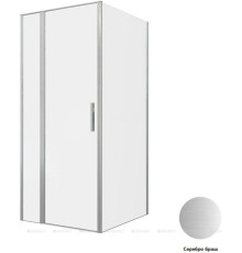 Душевое ограждение Allen Brau Priority 900х1000 мм 8 мм серебро браш 3.31026.BA/3.31047.BA