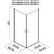 Душевое ограждение Aquanet Cinetic дверь+дверь 900х900 мм хром 00254236