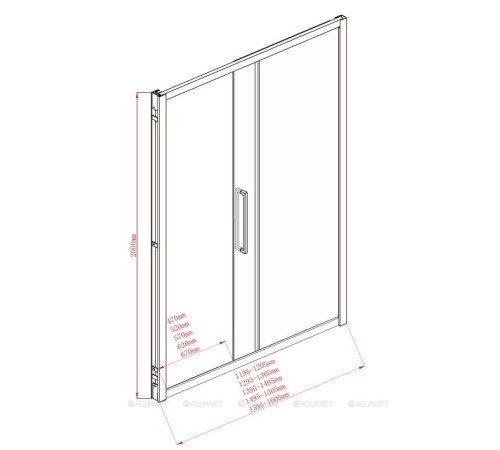 Душевое ограждение Aquanet Delta NPE1131 1600x900 мм NPE1131 1600900