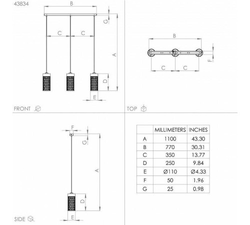 Подвесной светильник Eglo Kilnsdale 43833