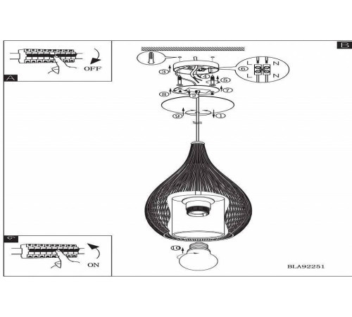 Подвесной светильник Eglo ПРОМО Razoni 92251