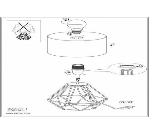 Настольная лампа декоративная Eglo ПРОМО Carlton 2 95787