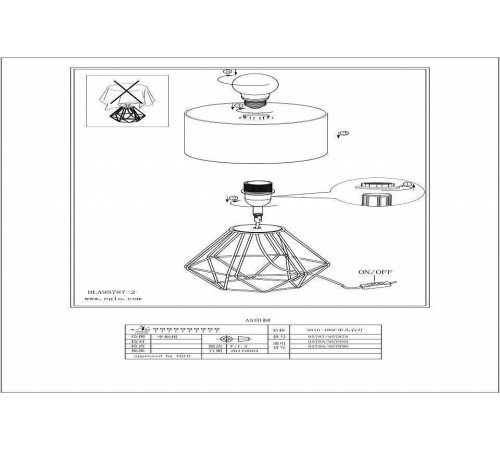Настольная лампа декоративная Eglo ПРОМО Carlton 2 95788