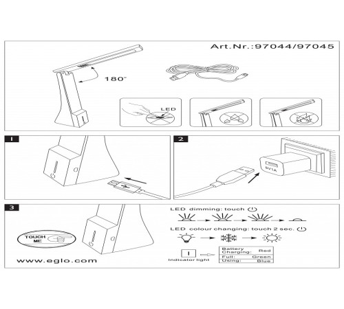 Настольная лампа офисная Eglo La Seca 97045