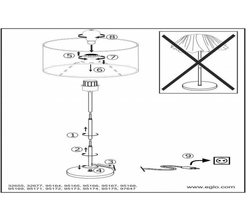 Торшер Eglo ПРОМО Viserbella 97647