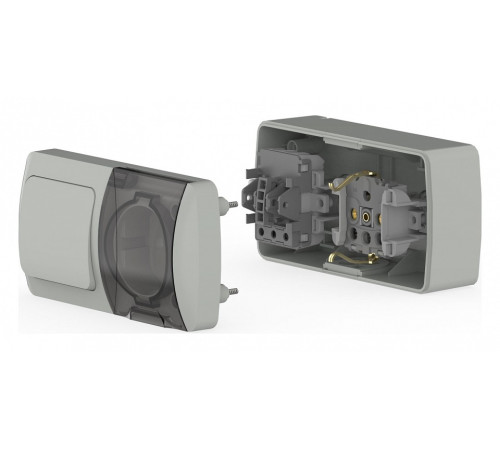 Блок с розеткой и выключателем Elbi Eleсtriс Eva 554-011500-920