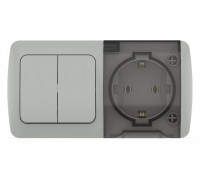 Блок с розеткой и выключателем Elbi Eleсtriс Eva 554-011500-922