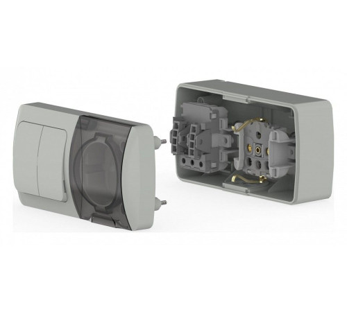 Блок с розеткой и выключателем Elbi Eleсtriс Eva 554-011500-922