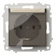 Розетка с заземлением с крышкой, без рамки Elbi Eleсtriс Zena Vega 609-010300-218