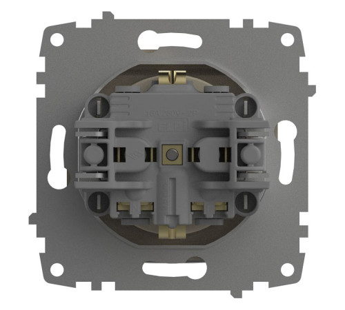 Розетка с заземлением с крышкой, без рамки Elbi Eleсtriс Zena Vega 609-010300-218