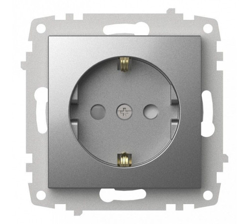 Розетка с заземлением и со шторкой, без рамки Elbi Eleсtriс Zena Vega 609-011000-243
