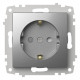 Розетка с заземлением и со шторкой, без рамки Elbi Eleсtriс Zena Vega 609-011000-243