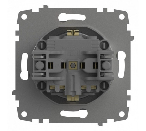Розетка с заземлением и со шторкой, без рамки Elbi Eleсtriс Zena Vega 609-011000-243