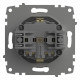 Розетка с заземлением и со шторкой, без рамки Elbi Eleсtriс Zena Vega 609-011000-243