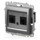 Розетка двойная Ethernet RJ-45 без рамки Elbi Eleсtriс Zena Vega 609-011000-248