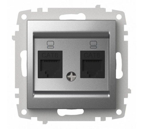 Розетка двойная Ethernet RJ-45 без рамки Elbi Eleсtriс Zena Vega 609-011000-248