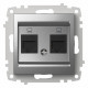 Розетка двойная Ethernet RJ-45 без рамки Elbi Eleсtriс Zena Vega 609-011000-248
