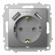 Розетка с заземлением и со шторкой и 2хUSB type A, без рамки Elbi Eleсtriс Zena Vega 609-011000-317