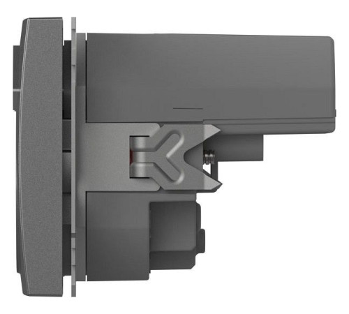 Розетка с заземлением и со шторкой и 2хUSB type A, без рамки Elbi Eleсtriс Zena Vega 609-011000-317