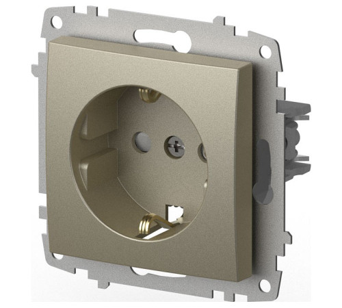 Розетка с заземлением и со шторкой, без рамки Elbi Eleсtriс Zena Vega 609-011400-243