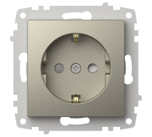 Розетка с заземлением и со шторкой, без рамки Elbi Eleсtriс Zena Vega 609-011400-243