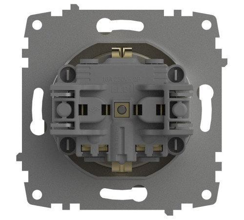 Розетка с заземлением и со шторкой, без рамки Elbi Eleсtriс Zena Vega 609-011400-243