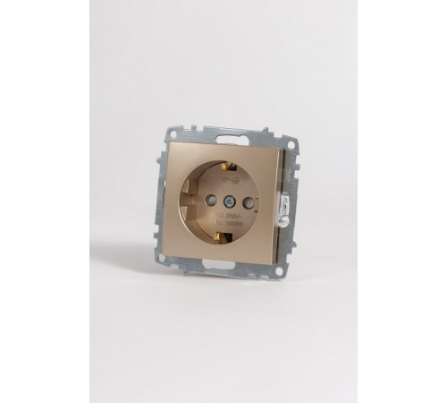 Розетка с заземлением и со шторкой, без рамки Elbi Eleсtriс Zena Vega 609-011400-243