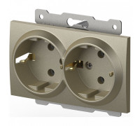 Розетка двойная с заземлением, без рамки Elbi Eleсtriс Zena Vega 609-011400-907